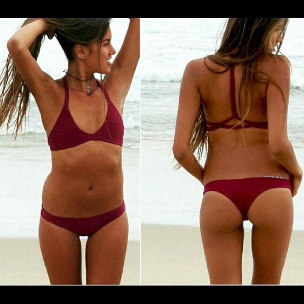 Acacia Swimwear Burgundy Bikini